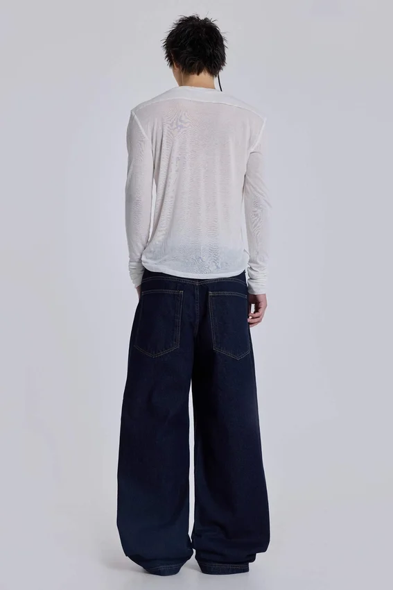 Indigo Low-Rise-Colossus-Baggy-Jeans