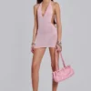 Infinity-Halter-Minikleid in Rosa