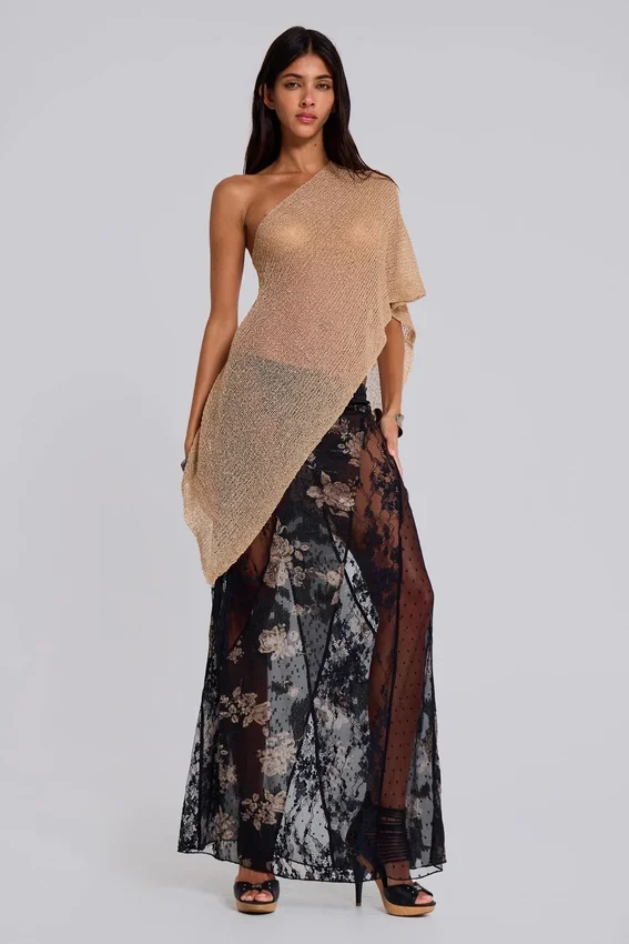 Infinity Multiway-Strickcape in Sand