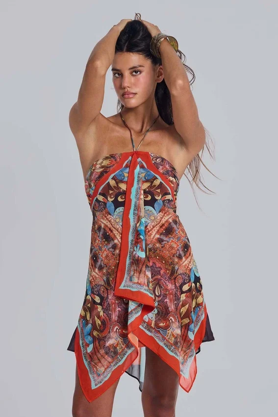Ixia Chiffon-Bandana-Schal-Kleid