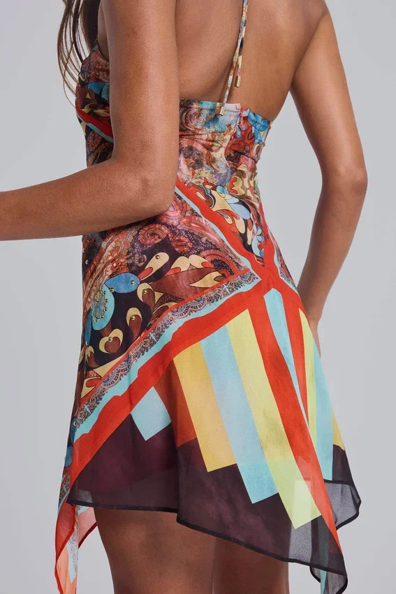 Ixia Chiffon-Bandana-Schal-Kleid
