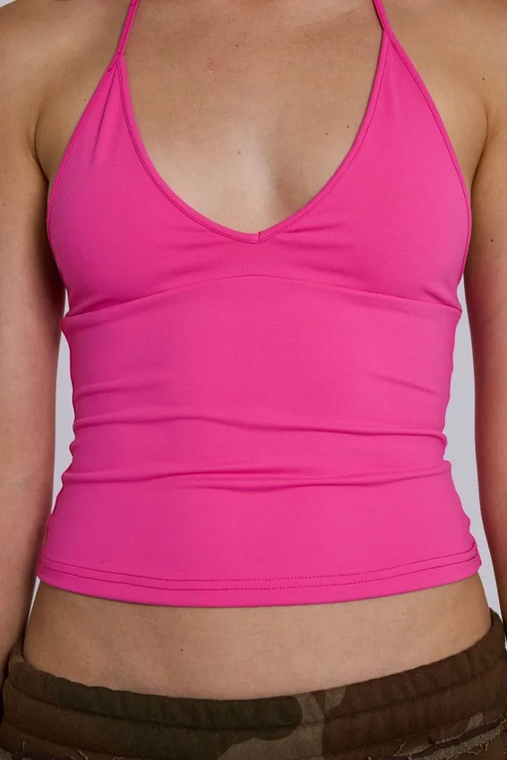 Kayla Neckholder-Oberteil in Rosa