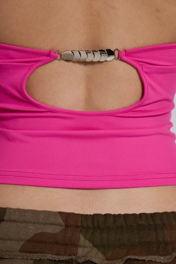 Kayla Neckholder-Oberteil in Rosa