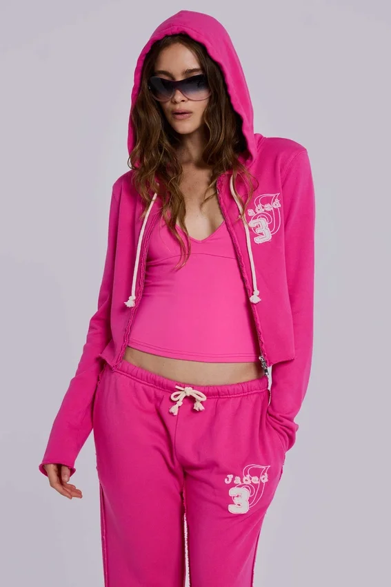 Cleo Slouchy Bootcut Jogger in Pink