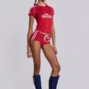 Keine typischen Cheerleader-Football-Minishorts