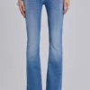 Kelsey Low-Rise-Skinny-Bootcut-Jeans in mittlerer Waschung