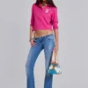 Kelsey Low-Rise-Skinny-Bootcut-Jeans in mittlerer Waschung