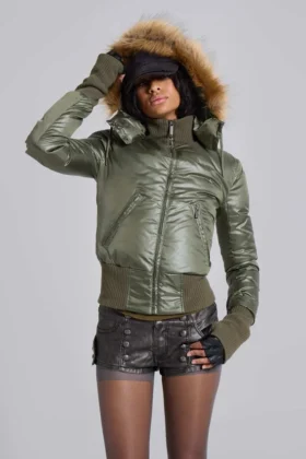 Khaki-farbene Mercury-Jacke
