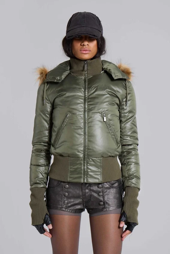 Khaki-farbene Mercury-Jacke