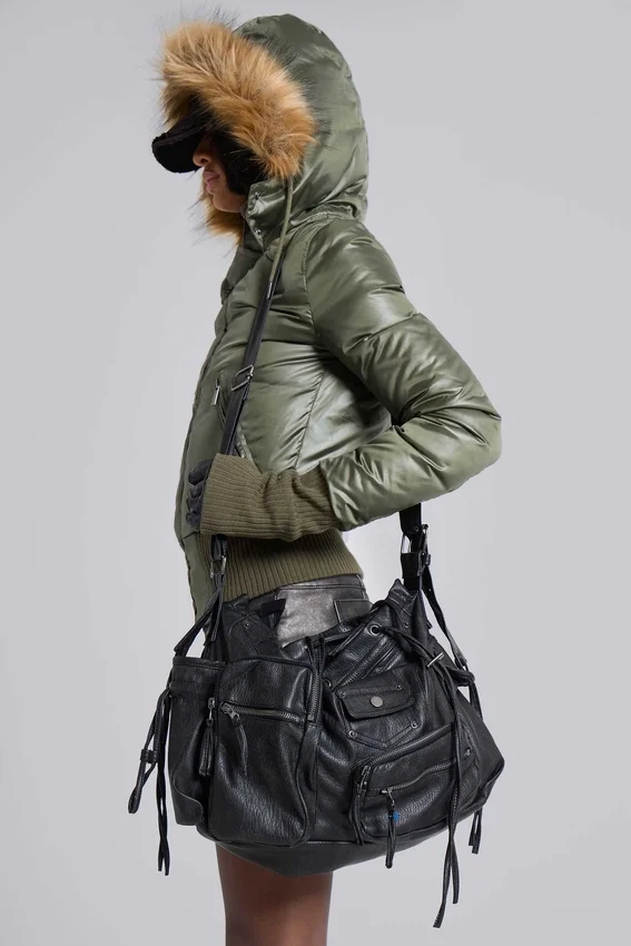 Khaki-farbene Mercury-Jacke