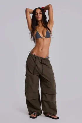 Khaki Parachute Cargo-Hose