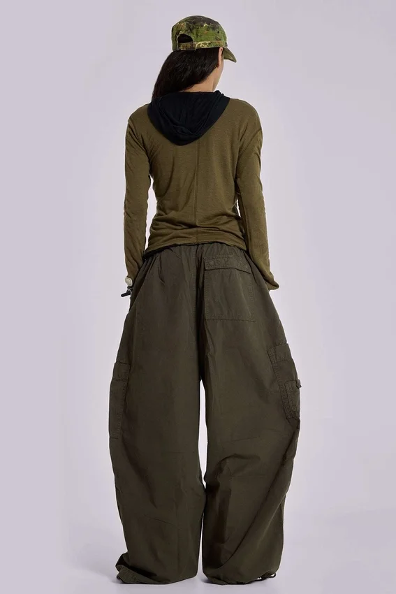 Khaki Parachute Cargo-Hose