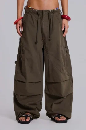 Khaki Parachute Cargo-Hose
