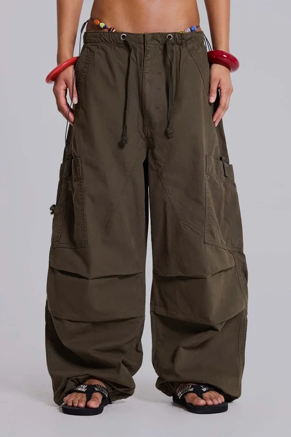 Khaki Parachute Cargo-Hose