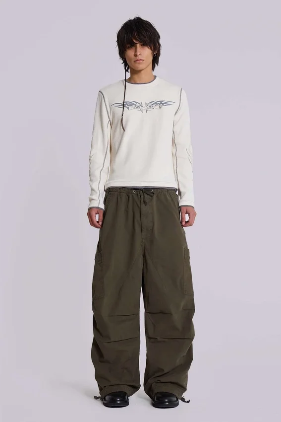 Khaki Parachute Cargo-Hose