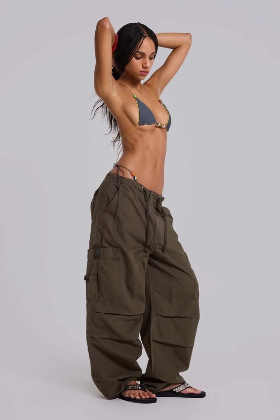 Khaki Parachute Cargo-Hose