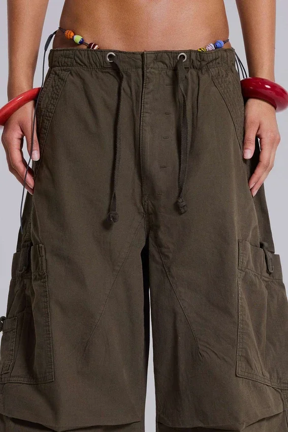 Khaki Parachute Cargo-Hose