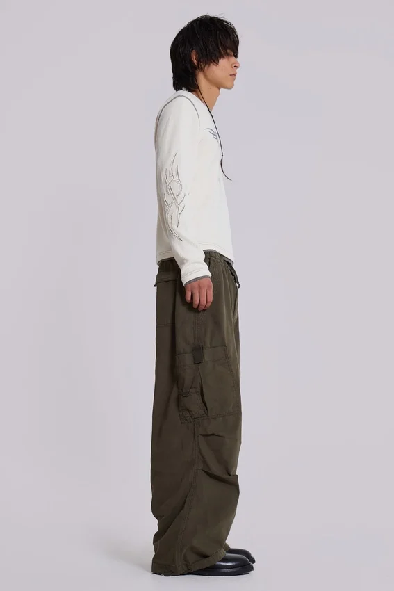 Khaki Parachute Cargo-Hose