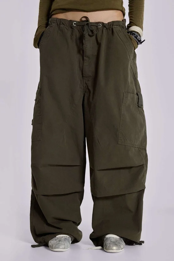 Khaki Parachute Cargo-Hose