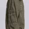 Khaki-Parachute Pants mit Ölwaschung