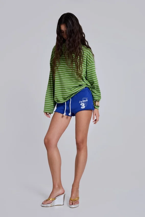 Cleo Mini-Jogging-Shorts in Blau