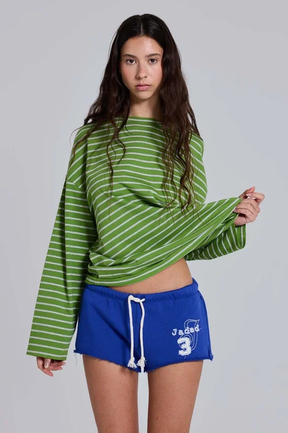 Cleo Mini-Jogging-Shorts in Blau