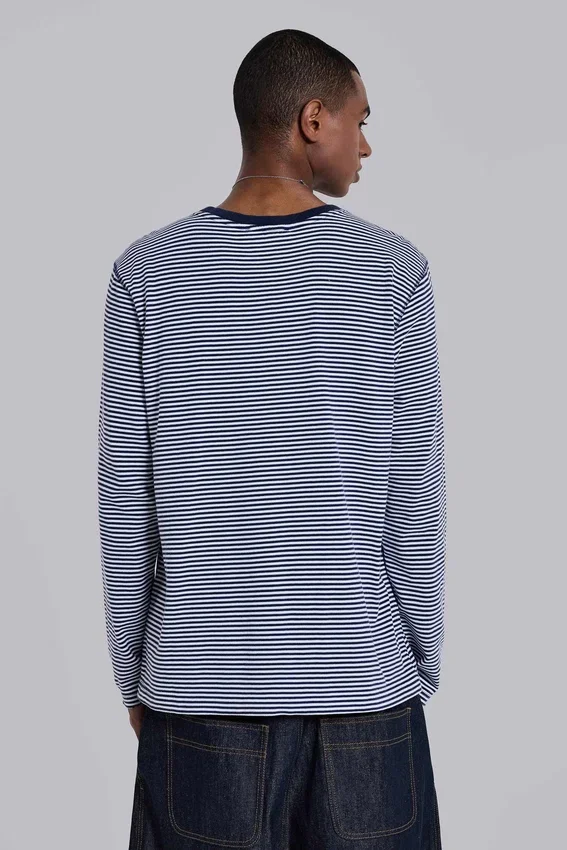 Langärmliges Oberteil „62 Stripe“ in Marineblau