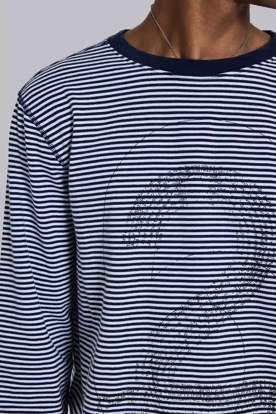 Langärmliges Oberteil „62 Stripe“ in Marineblau