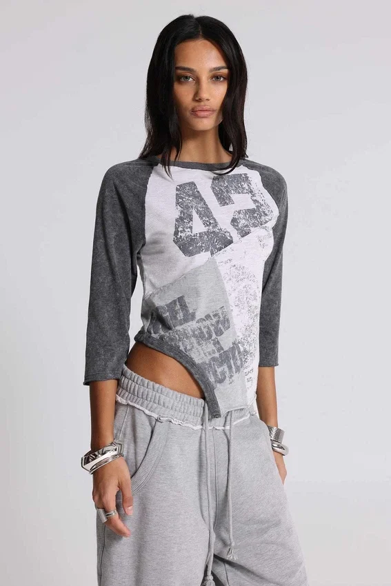 League – Überarbeitetes Baseball-T-Shirt