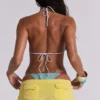 Lemon Velours-Minishorts