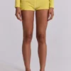 Lemon Velours-Minishorts