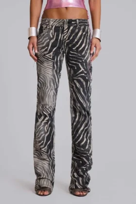 Leona Bootcut-Jeans „Cooper“ im Zebra-Print