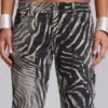 Leona Bootcut-Jeans „Cooper“ im Zebra-Print