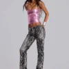 Leona Bootcut-Jeans „Cooper“ im Zebra-Print