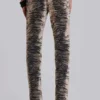 Leona Bootcut-Jeans „Cooper“ mit Tiger-Print
