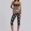 Lola Caprihose mit Umschlag in Polka-Dot-Streifen