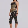 Lola Caprihose mit Umschlag in Polka-Dot-Streifen