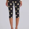Lola Caprihose mit Umschlag in Polka-Dot-Streifen