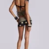 Lola Mini-Shorts mit Polka-Dot-Muster und umgeschlagenem Bund