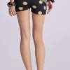 Lola Mini-Shorts mit Polka-Dot-Muster und umgeschlagenem Bund