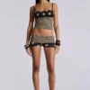 Lola Mini-Shorts mit Polka-Dot-Muster und umgeschlagenem Bund