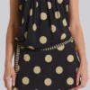 Lola trägerloses Minikleid mit Polka-Dot-Streifen
