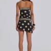 Lola trägerloses Minikleid mit Polka-Dot-Streifen