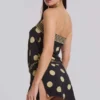 Lola trägerloses Minikleid mit Polka-Dot-Streifen