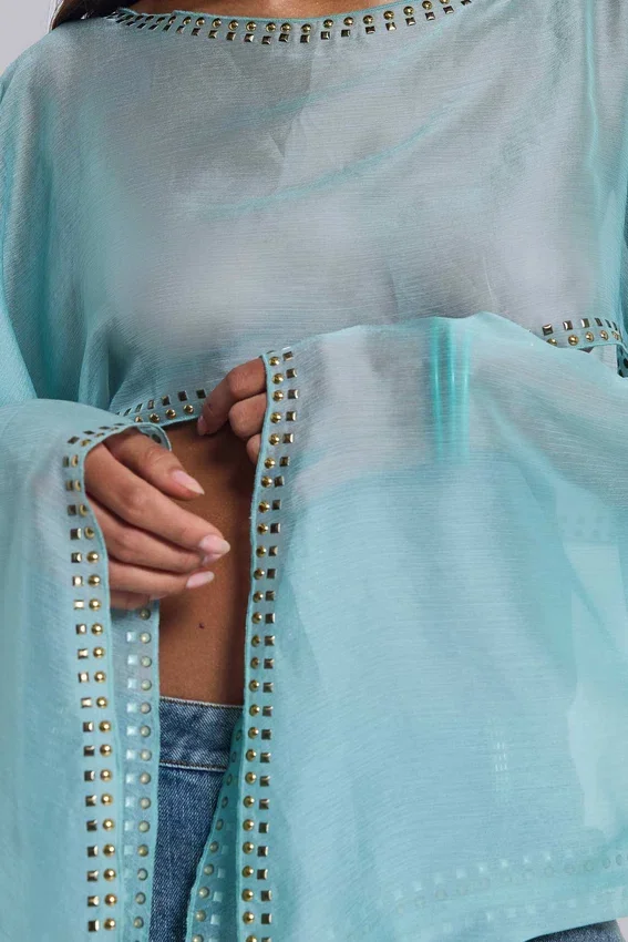 Lunet Cape-Top mit Nieten