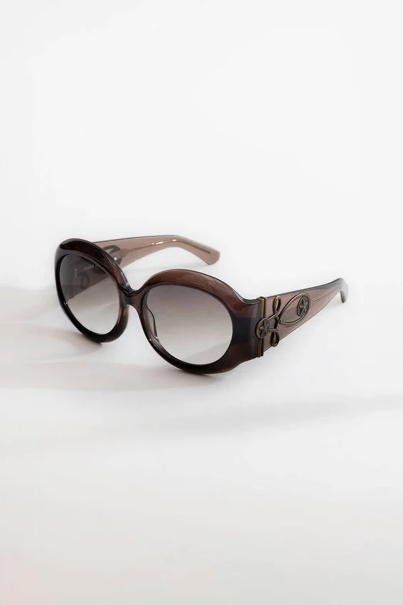 Majorette Oversized-Sonnenbrille in rundem Design in Braun
