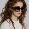 Majorette Oversized-Sonnenbrille in rundem Design in Braun