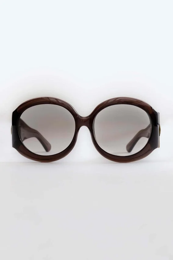 Majorette Oversized-Sonnenbrille in rundem Design in Braun