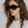 Majorette Oversized-Sonnenbrille in rundem Design in Braun