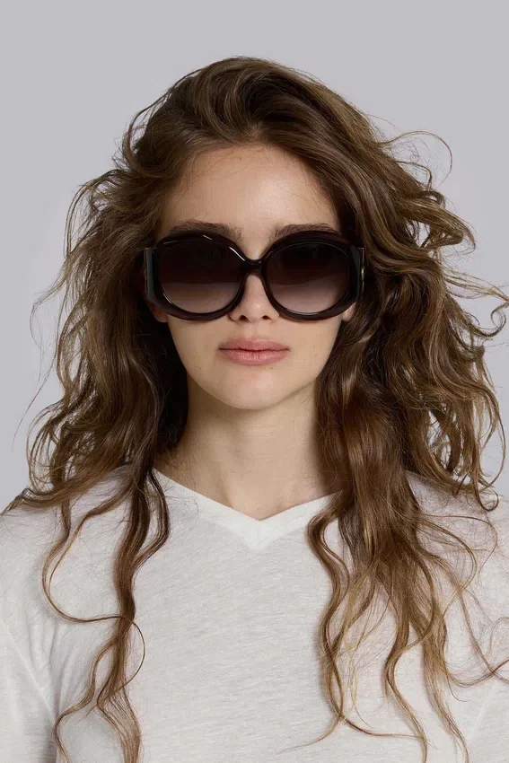 Majorette Oversized-Sonnenbrille in rundem Design in Braun